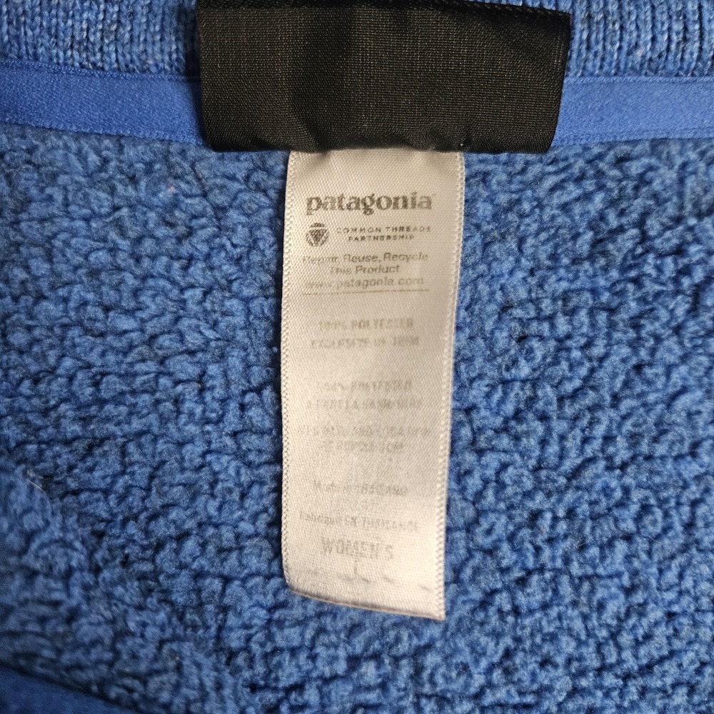 Patagonia Womens Better Sweater Large Fleece Pullover Blue 1/4 Zip - Picture 6 of 11